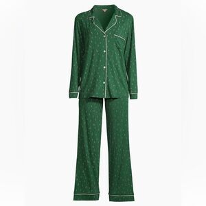 Eberjey Gisele TENCEL™ Modal Long PJ Set in Forest Green Christmas Pajama Set🎄